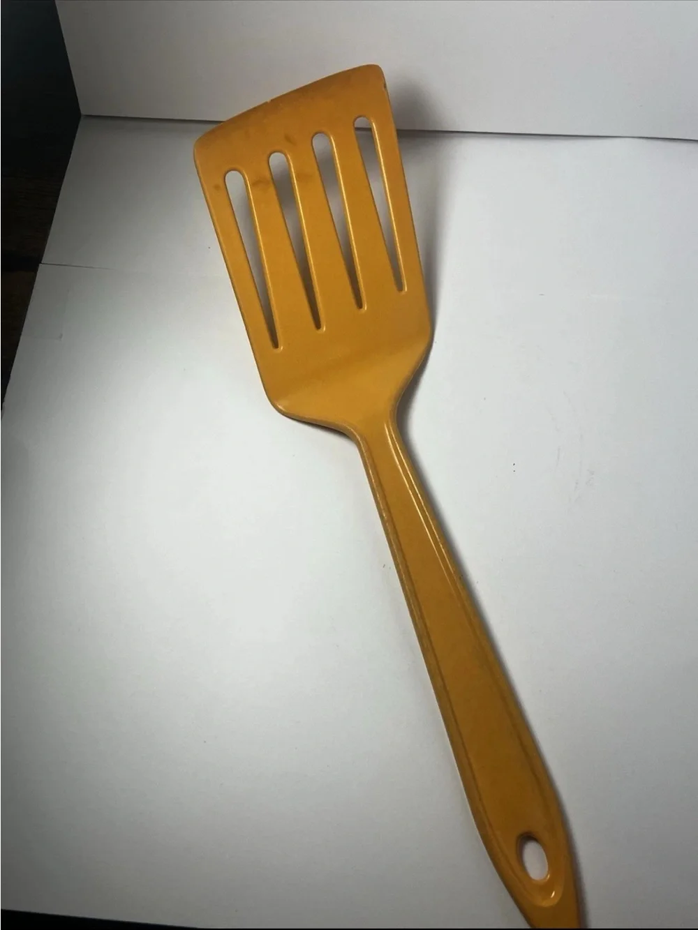 Vintage Mustard Yellow Slotted Spatula